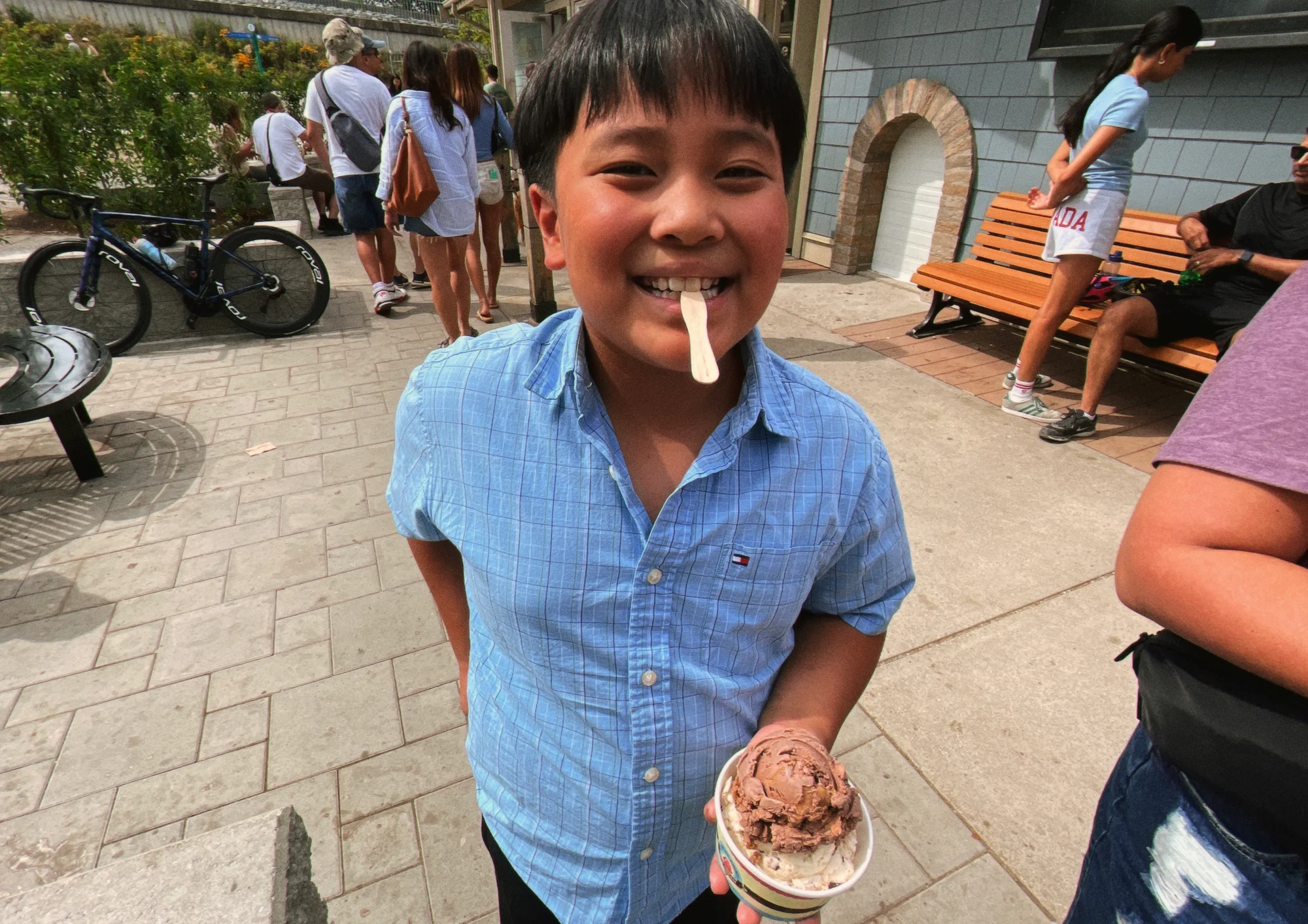(i) elli with his cookie dough ice cream